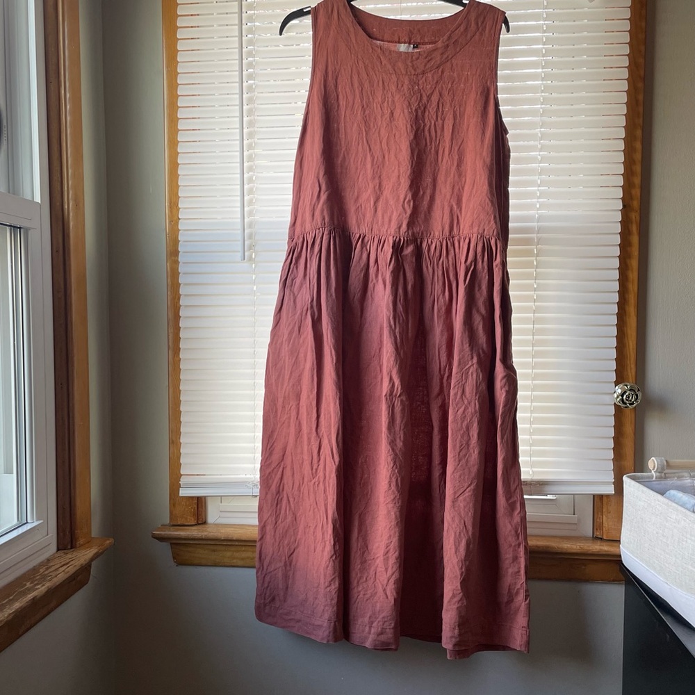 Linen smock dress